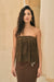 THIRD FORM VISIONS LACE STRAPLESS MAXI DRESS | CHOCOLATE
