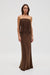THIRD FORM VISIONS LACE STRAPLESS MAXI DRESS | CHOCOLATE