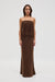 THIRD FORM VISIONS LACE STRAPLESS MAXI DRESS | CHOCOLATE