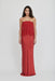 VISIONS LACE STRAPLESS MAXI DRESS | CRIMSON - THIRD FORM