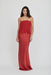 VISIONS LACE STRAPLESS MAXI DRESS | CRIMSON - THIRD FORM