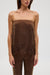 THIRD FORM VISIONS LACE STRAPLESS TOP | CHOCOLATE