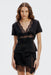 THIRD FORM Visions Lace Tie Back Top | Ebony