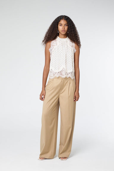 VISIONS LACE TOP | CREAM POLKA DOT - THIRD FORM