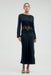 VISIONS LACE TRIM LS MAXI DRESS | EBONY - THIRD FORM