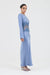 THIRD FORM VISIONS LACE TRIM LS MAXI DRESS | SAPPHIRE