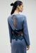 THIRD FORM VISIONS LACE TRIM LS MAXI DRESS | SAPPHIRE
