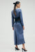 THIRD FORM VISIONS LACE TRIM LS MAXI DRESS | SAPPHIRE