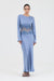 THIRD FORM VISIONS LACE TRIM LS MAXI DRESS | SAPPHIRE