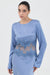 THIRD FORM VISIONS LACE TRIM LS MAXI DRESS | SAPPHIRE