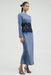THIRD FORM VISIONS LACE TRIM LS MAXI DRESS | SAPPHIRE