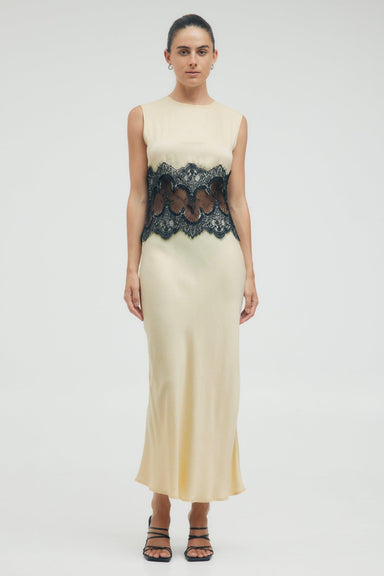 VISIONS LACE TRIM TANK DRESS | MARSHMALLOW - THIRD FORM
