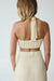 THIRD FORM WAFFLE HALTER CROP TOP | CREAM