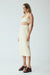 THIRD FORM WAFFLE HALTER CROP TOP | CREAM