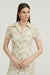 THIRD FORM WAFFLE MIDI SHIRT DRESS | BEIGE FLORAL