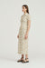 THIRD FORM WAFFLE MIDI SHIRT DRESS | BEIGE FLORAL