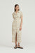 THIRD FORM WAFFLE MIDI SHIRT DRESS | BEIGE FLORAL