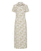 THIRD FORM WAFFLE MIDI SHIRT DRESS | BEIGE FLORAL