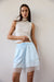 THIRD FORM WHISPER LACE TRIM SHORT | ICE BLUE