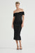 WIND THROUGH OFF SHOULDER DRESS | BLACK - THIRD FORM