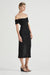 WIND THROUGH OFF SHOULDER DRESS | BLACK - THIRD FORM