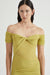 WIND THROUGH OFF SHOULDER DRESS | LIME - THIRD FORM