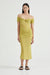 WIND THROUGH OFF SHOULDER DRESS | LIME - THIRD FORM