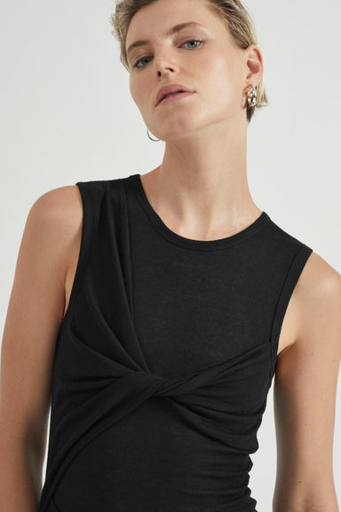 WIND THROUGH TANK DRESS | BLACK - THIRD FORM