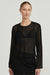 WISTERIA SHEER BIAS BLOUSE | BLACK - THIRD FORM