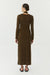 THIRD FORM WISTERIA WRAP NECK MAXI DRESS | CHOCOLATE