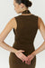 WISTERIA WRAP NECK TANK DRESS | CHOCOLATE - THIRD FORM