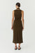 WISTERIA WRAP NECK TANK DRESS | CHOCOLATE - THIRD FORM