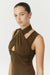 WISTERIA WRAP NECK TANK DRESS | CHOCOLATE - THIRD FORM
