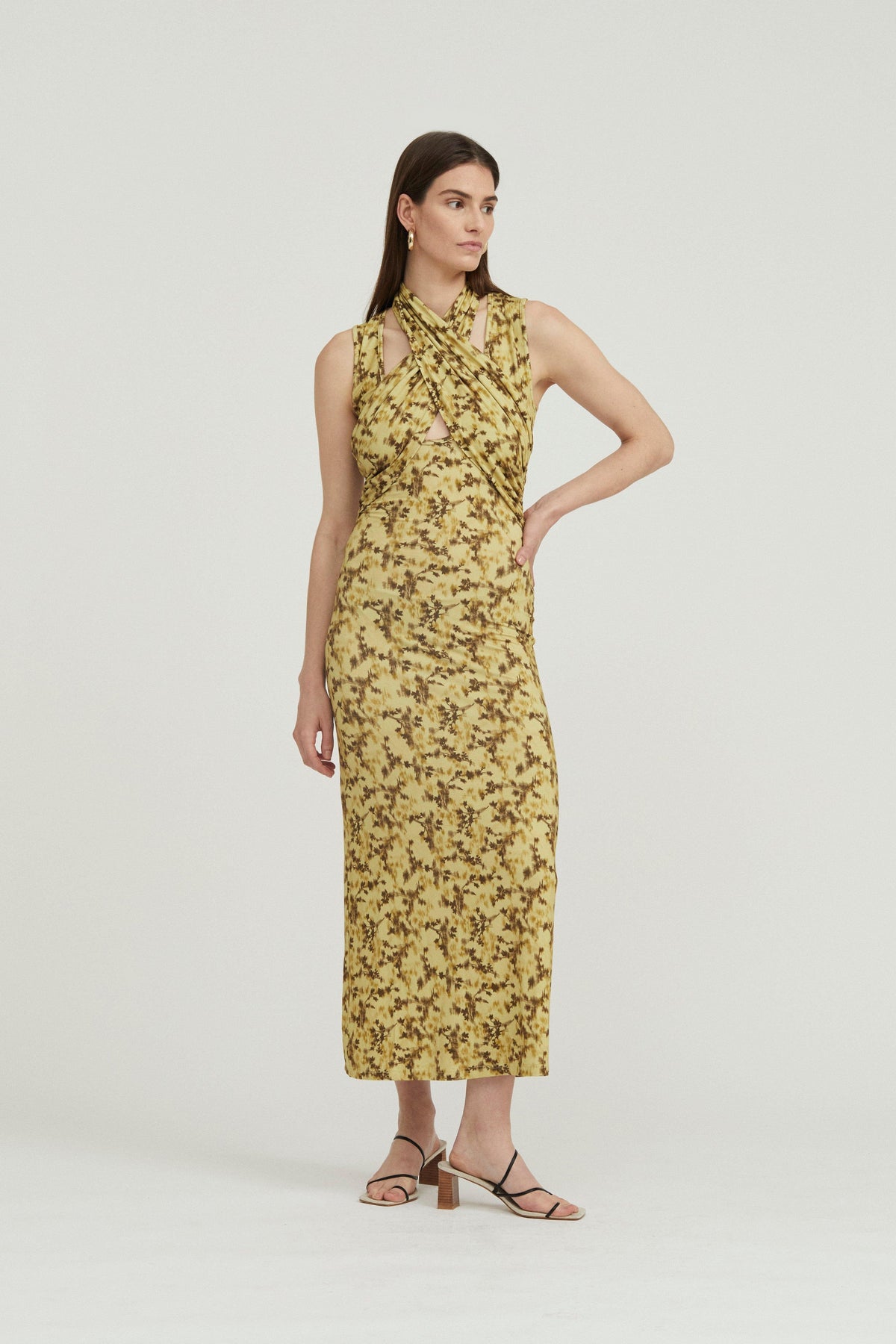 Deep V Neck Chiffon Low Back Dresses Wisteria Plus Size