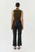 THIRD FORM WISTERIA WRAP NECK TANK TOP | CHOCOLATE