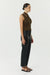 THIRD FORM WISTERIA WRAP NECK TANK TOP | CHOCOLATE
