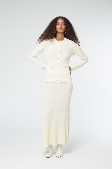 THIRD FORM WISTFUL KNIT MIDI SKIRT | PEARL